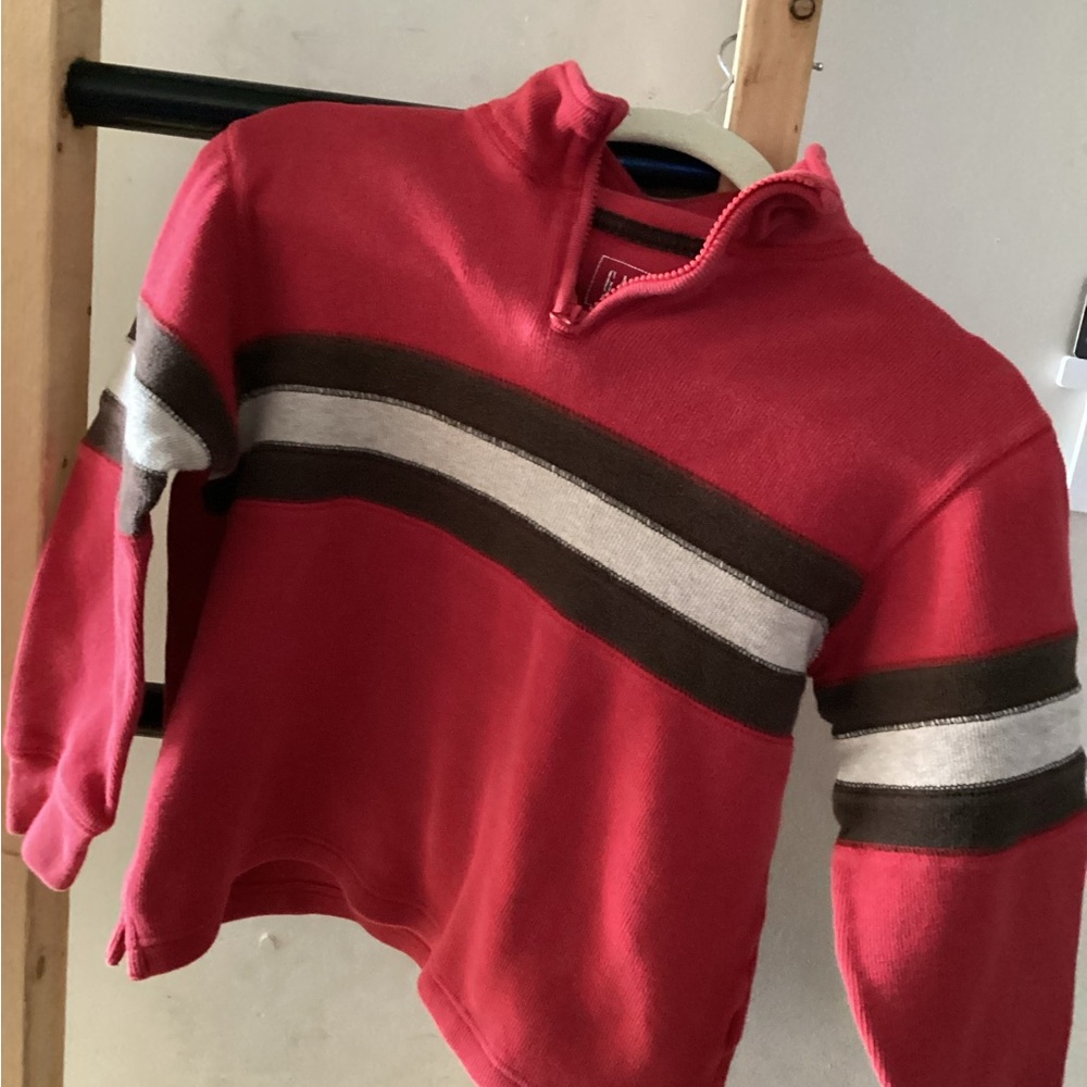 GAP Kids Red Quarter-Zip Sweater